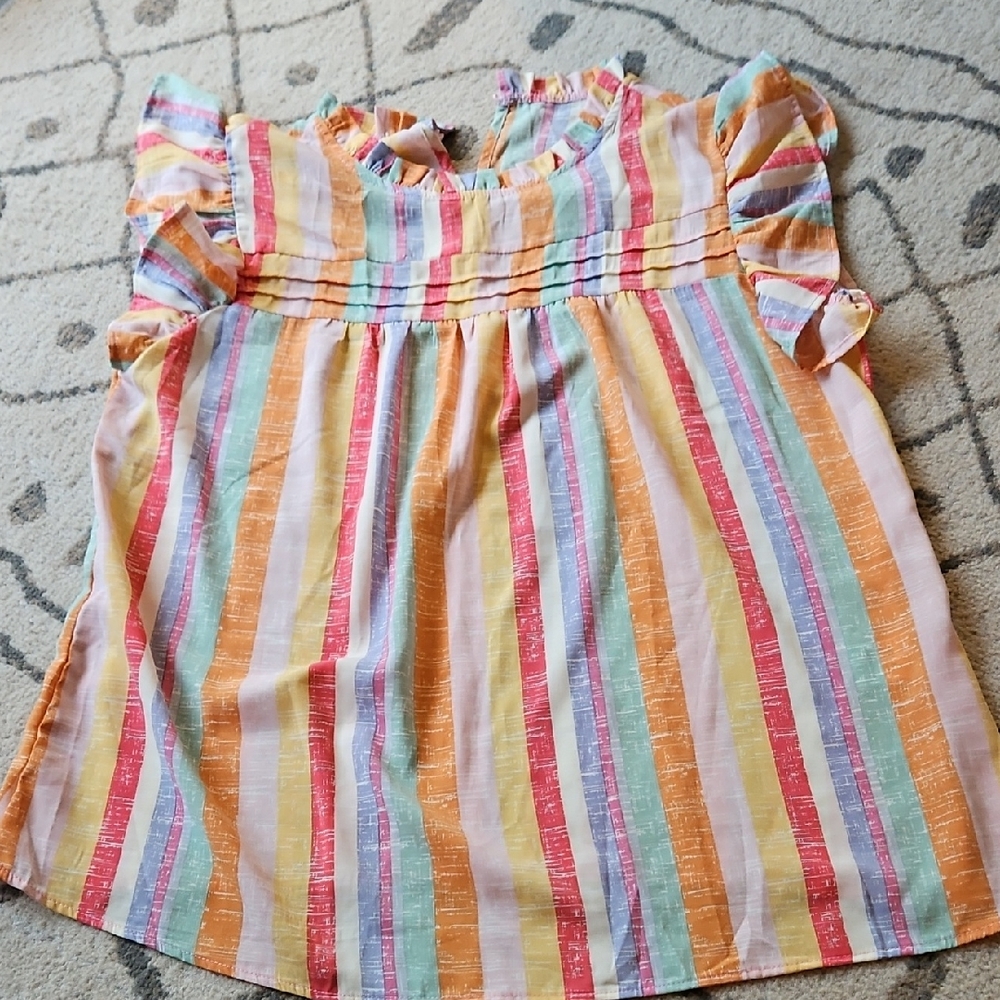 New Never Worn Colorful Striped Women's Blouse For Summer
